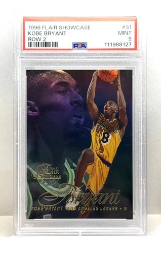 1996-97 Flair Showcase Kobe Bryant #31 ROW 2 PSA 9 MINT Rookie RC Lakers HOF