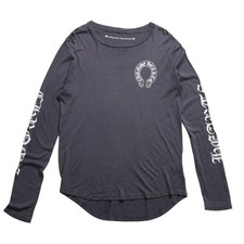 Chrome Hearts Gray Long Sleeve Horseshoe Logo Scroll Label Pre-Owned