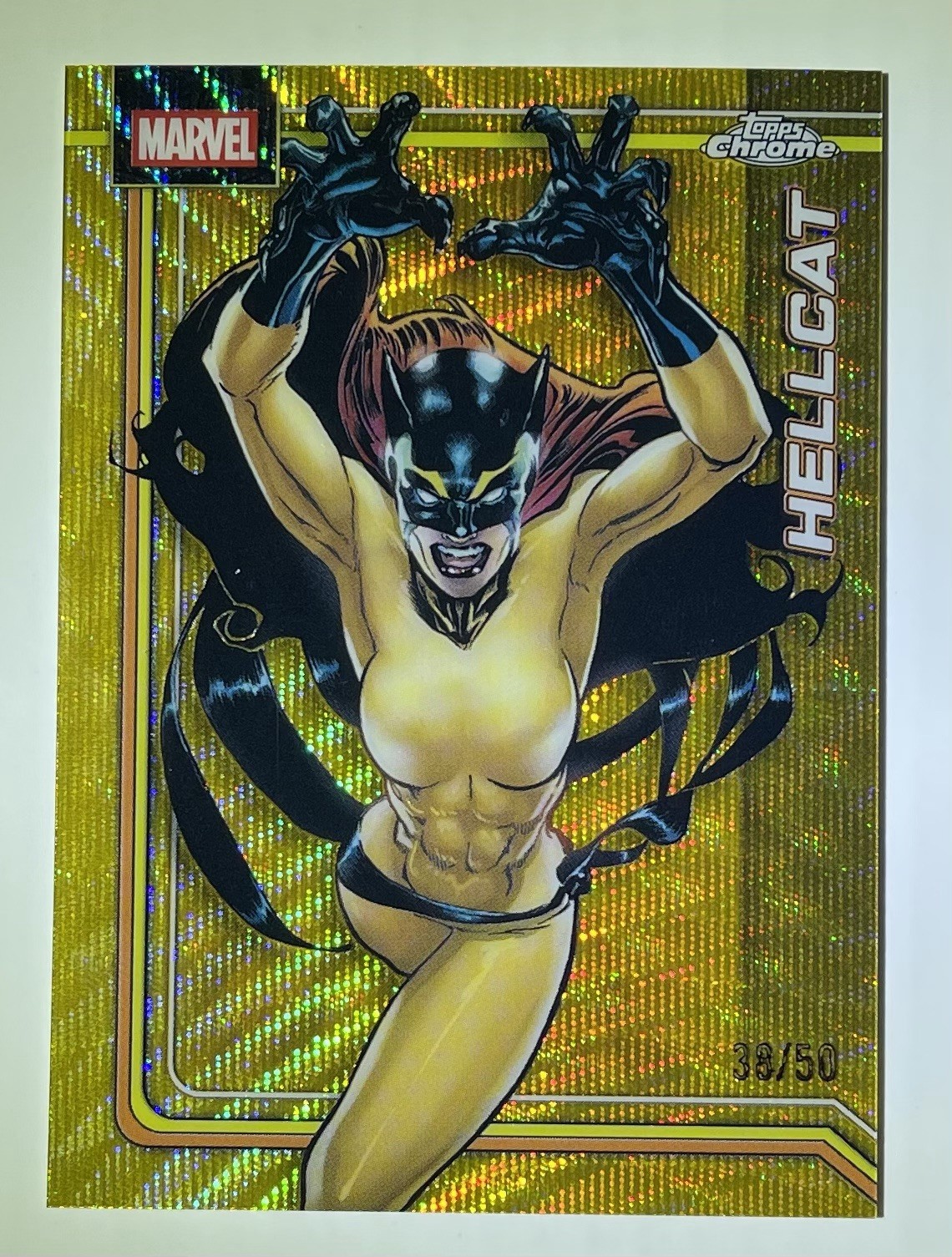 2026 Topps Chrome Marvel HELLCAT (123) Gold Refractor /50