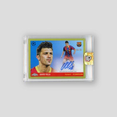 2025-26 Topps Flagship UCC David Villa 1955 Gold Auto /50 #55-DV