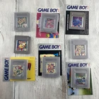 Gameboy Lot Of 8 Games Puzzle,Tesserae, Pac-Man, Tetris, Toshiba, Cases, Manuals