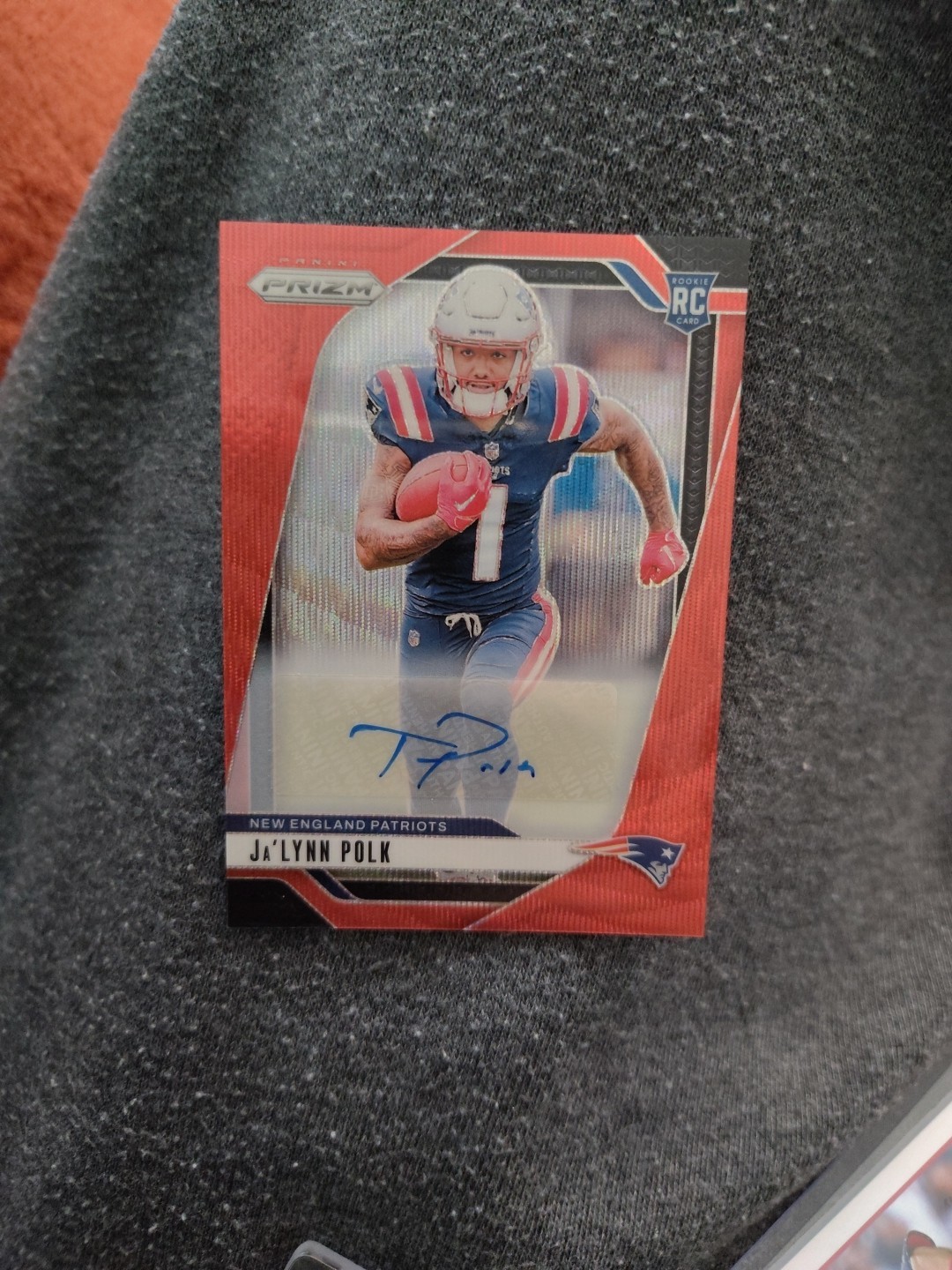 2024 Panini Prizm Rookies Ja'Lynn Polk #339 Red Wave Prizm Autographs /149 AU RC