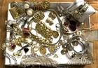 Hand Curated 47 Pc VINTAGE Gold Tone Costume Jewelry Necklace Watch Lot V12