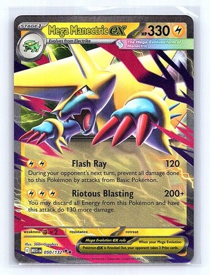 Mega Manectric ex 050/132 Double Rare Mega Evolution Pokemon Near Mint