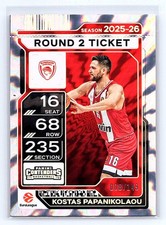 Kostas Papanikolaou 2025-26 Contenders EuroLeague #60 Round 2 Ticket #/149