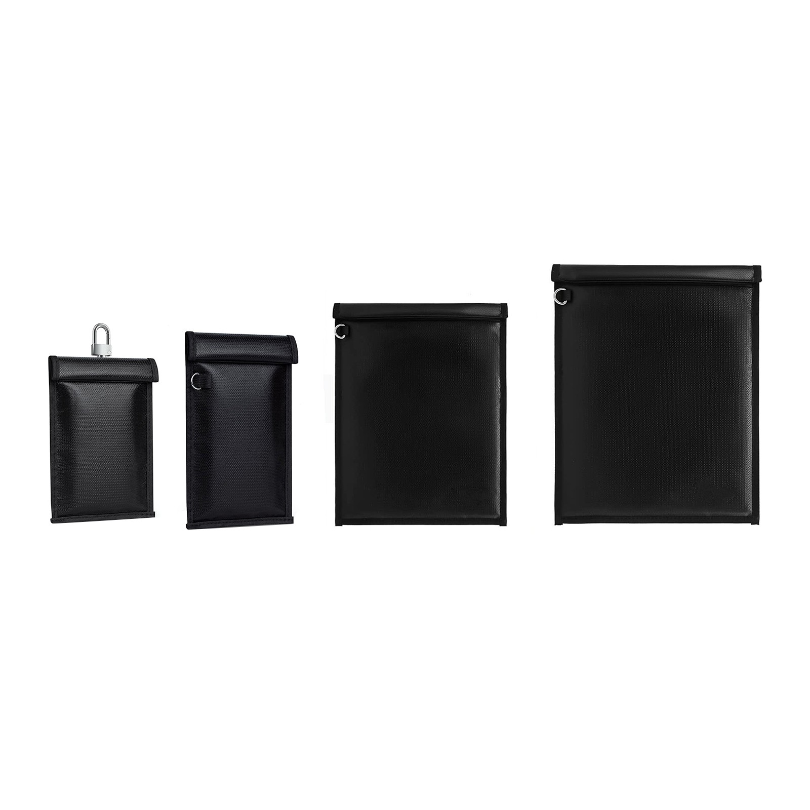 4 Pack Faraday Bags Flame Retardant Fireproof Signal Shielding Bag RFID