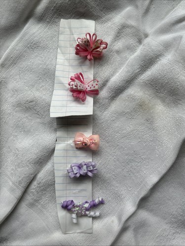 Hair Clips With Bows Handmade Infant Girl