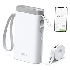 Label Maker Machine with Tape, P21 Bluetooth Label Printer, Wireless White