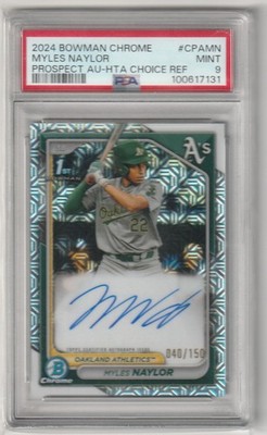 Myles Naylor 2024 Bowman Chrome #CPA-MN Oakland Athletics
