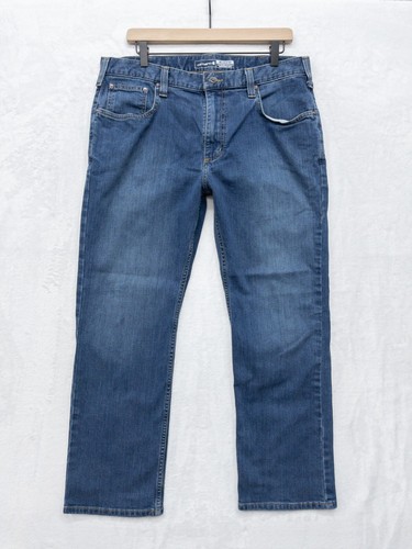 Carhartt B17DST Relaxed Fit Blue Denim Jeans Pants Men's Size 36X28 Medium Wash - Picture 1 of 3