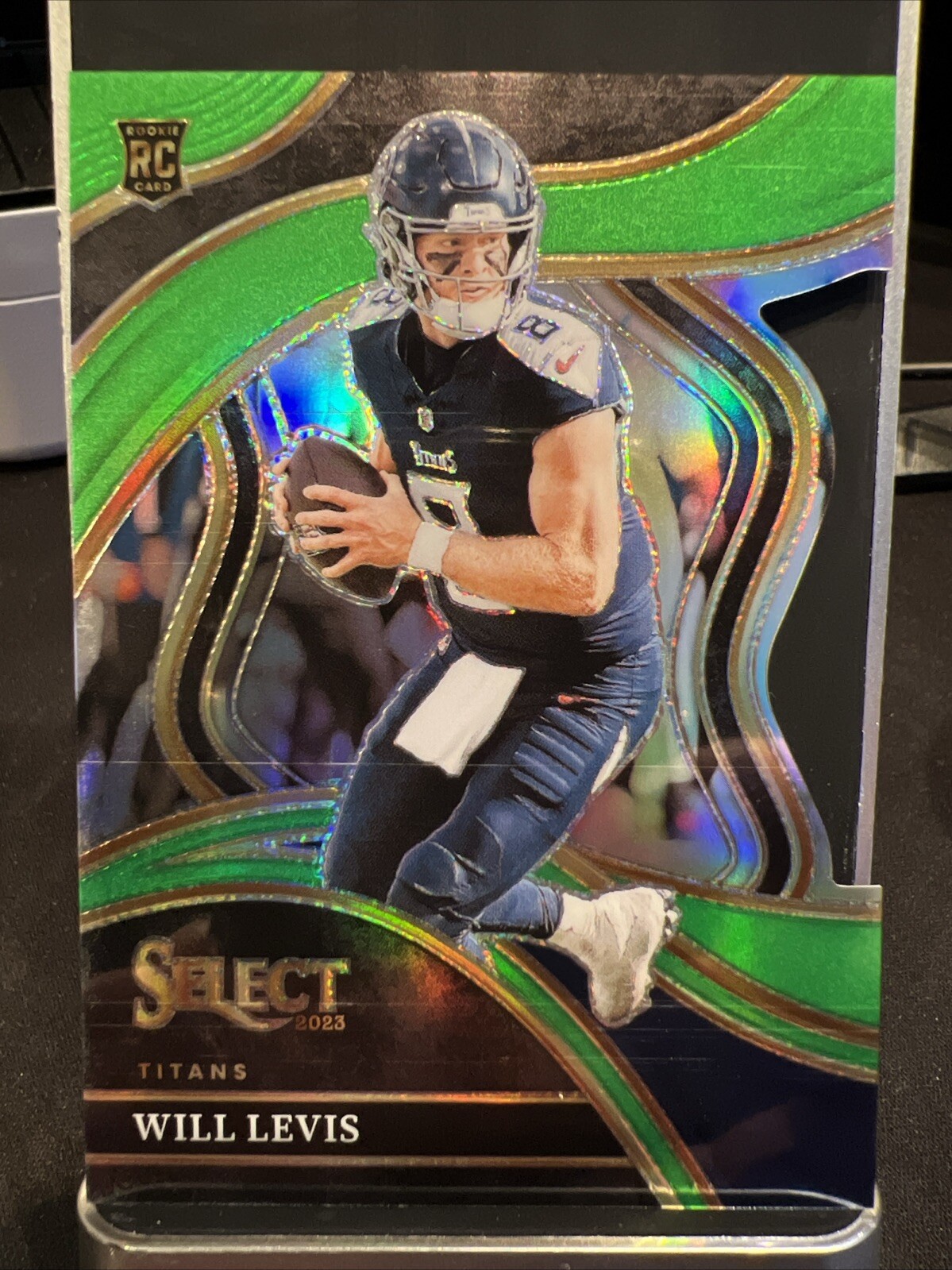 2023 Select Will Levis Club Level Neon Green Prizm Die-Cut /499 Titans RC #206