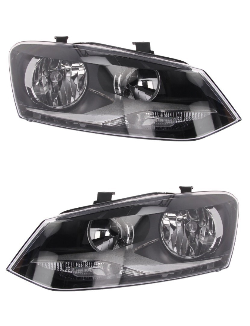 Phare avant gauche plus droit électrique H7 avec réglage de hauteur intégré VW Polo 2009