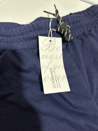 Coofandy Men’s Size XXL Bodybuilder Jogger Shorts Blue - Picture 2 of 5