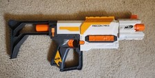 Nerf N-Strike Elite Modulus Recon MKII Blaster White Orange Gun Shoulder Stock