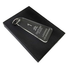 clear acrylic plastic hotel key fobs tags personalised engraved