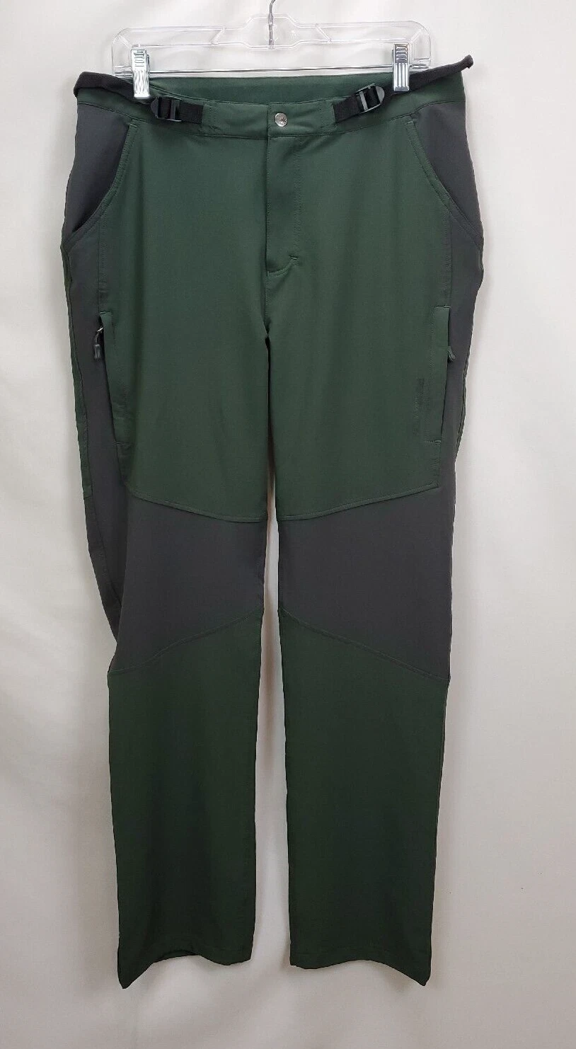 Mountain Gear Mens Hiking Outdoor Technical Pants Sz Medium Olive Green Stretch