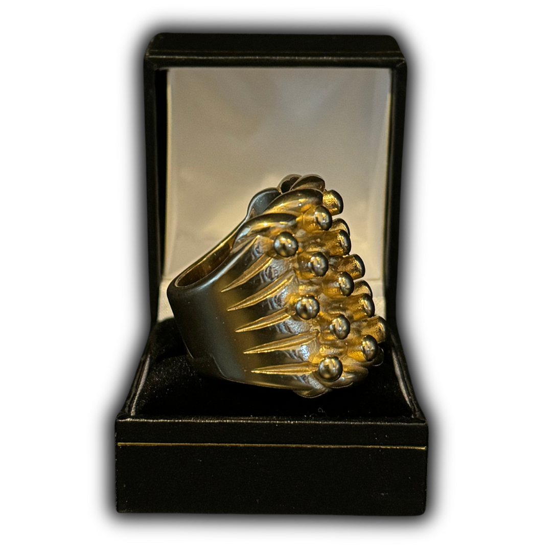 Huge XL Keeper ring stainless steel waterproof gold plated 14kt gold