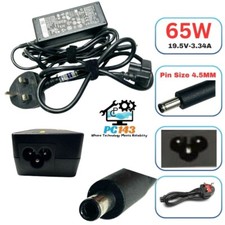 GENUINE Dell Laptop Charger 19.5V-3.34A, 65W (4.5mm Pin) with Power Lead