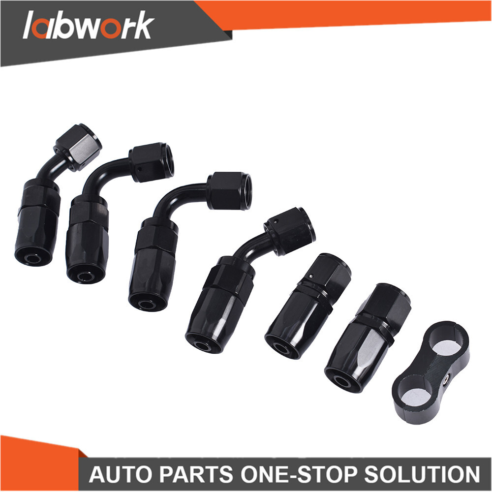 Labwork Braided 3/8 Fuel Line 6AN Fuel Hose End Fitting Hose Separator Clamp Kit eBay