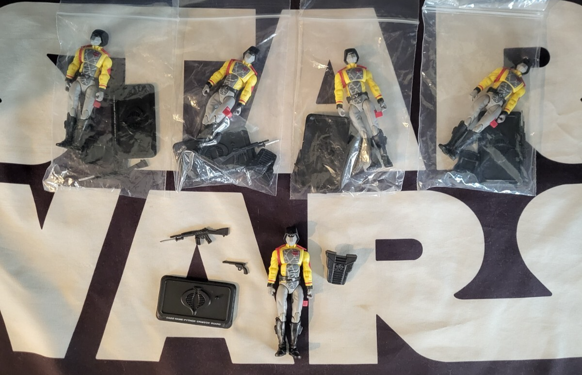 Python Crimson Guard LOT x5 V14 G.I. JOE COBRA 25th Anniversary LOOSE ...