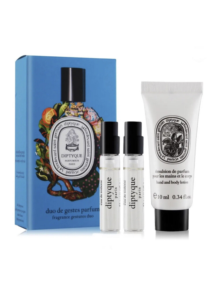 2x Diptyque Sets L'ombre Dans EDT Eau Rose EDT Eau Rose Hand