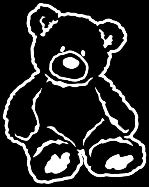 Teddy Bear Cute E Vinyl Sticker Wall Poster Kids Room Laptop Car Window Decal
