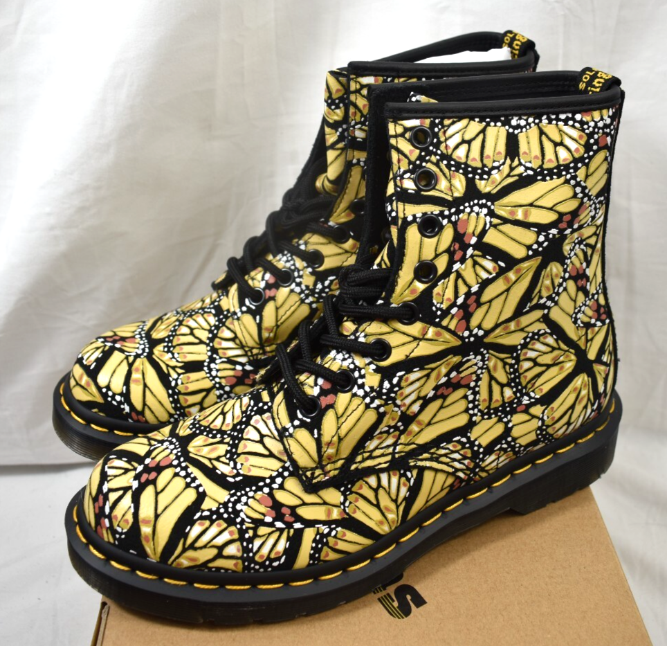 Size 8 - Womens Dr. Martens 1460 8-Eye Boot Butterfly Yellow