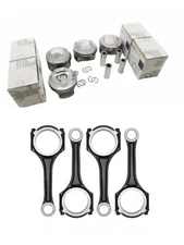 4Pcs Connecting Rods & Pistons Rings Set For Mercedes-Benz M271 1.8 Turbo Engine