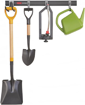 Rubbermaid Fasttrack Rail 5 Piece Kit 32'' for Multi-Purpose Scoops, Handle Hooks