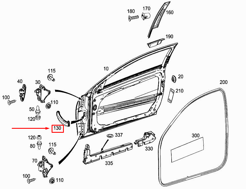 MERCEDES-BENZ E Cabrio A207 Kabelbaum Tür vorne rechts A2047221549