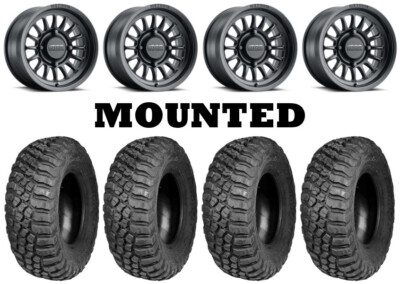 Kit 4 BFGoodrich Mud Terrain KM3 30x10-15 on 411 Bead Grip Matte Black CAN