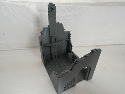 Zerstörtes 2-stöckiges Reihenhaus Ruinen Wargaming Gebäude 28 mm