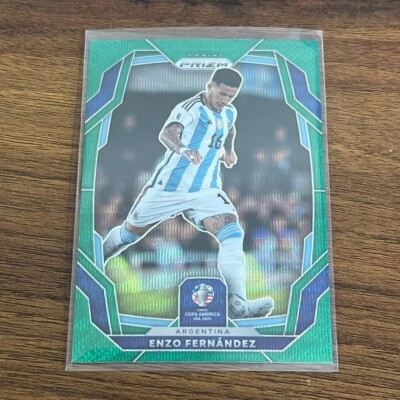 Panini Prizm Copa America 2024 Enzo Fernandez Green Wave Blaster Exclusive
