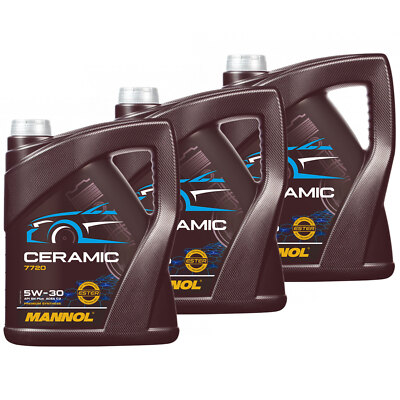 Motoröl Motor Öl MANNOL 5W-30 Ceramic API SN Plus 3 X 5 Liter für
