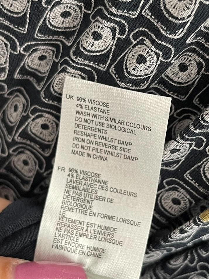 White Stuff Size 12 Telephone Pattern Jersey Wrap… - image 7