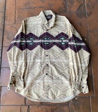 Vintage Roper Western Aztec Brushpopper Rodeo Long Sleeve Shirt XL
