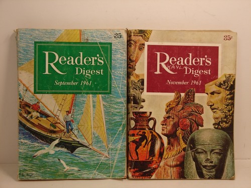 1961 Sept. & Nov. READER'S DIGEST MAG. Vintage History Short Stories, H270 - 第 1/5 張圖片