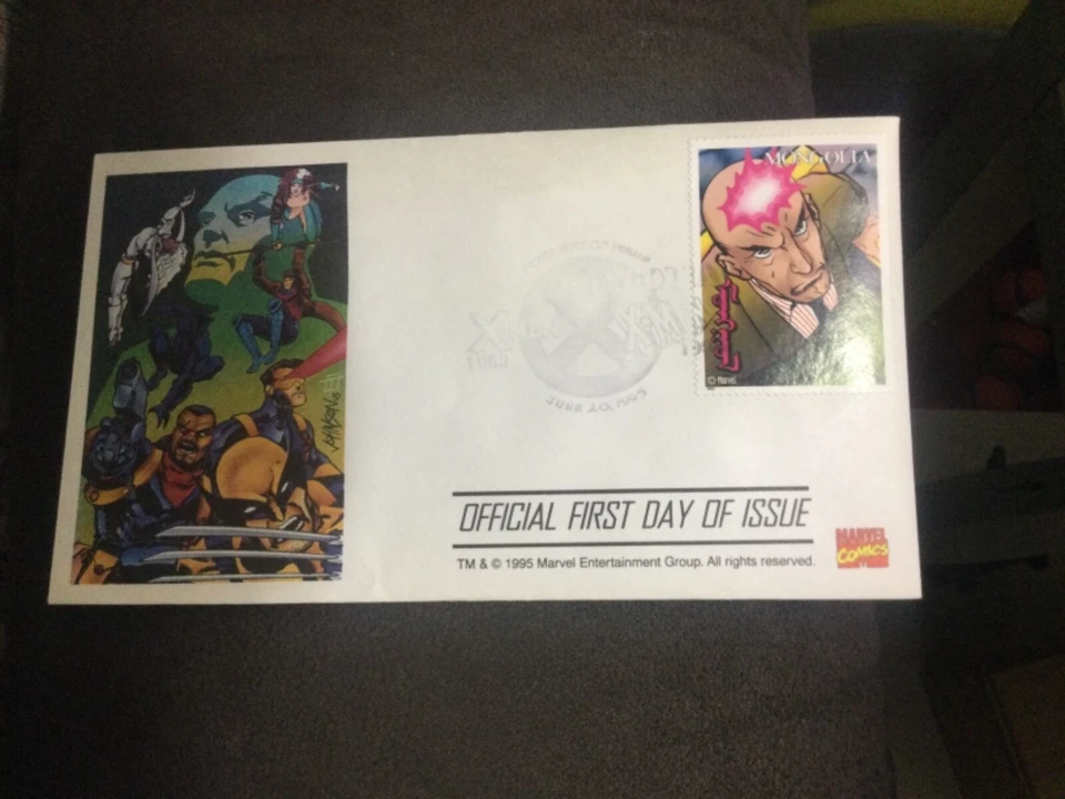 MARVEL X-MEN ПРОФЕССОР X МОНГОЛЬСКИЙ ПЕРВЫЙ ДЕНЬ ВЫПУСКА МАРКИ И КОНВЕРТ 06/20/1995 - Изображение 2 из 4
