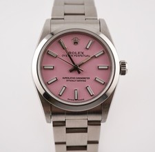 Rolex Oyster Perpetual 31mm Stainless Steel Pink Dial Watch Ref 77080 2