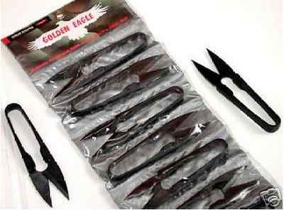12 PCS. BLACK - METAL SEWING THREAD NIPPERS SNIPS TRIMMING SCISSORS  #TC-805B