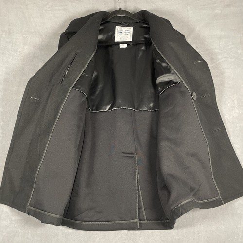NAVY Defense Logistics Agency Men's Sz 42R Quarterdeck Collection Overcoat Blk - Picture 4 of 7