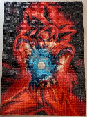 Kit Peinture Diamant 5D Dragon Ball Goku - 50x60 Cm, DIY Adulte/enfant, Strass à Coller, Décoration Murale, Cadeau Créatif
