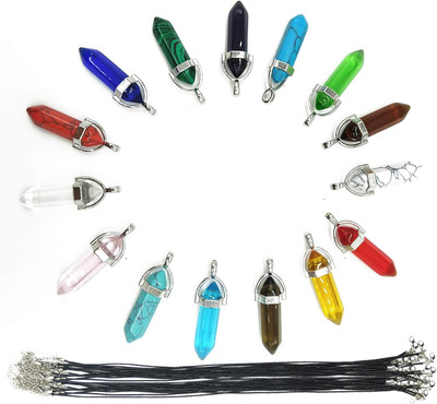 30Pcs/Set DIY Healing Pointed Chakra Beads Crystals Stone Random Color Beads Pen
