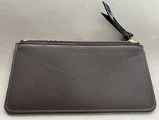 Authentic LOUIS VUITTON Pochette Felicie Insert Zipper Pouch Wallet Dark Brown V