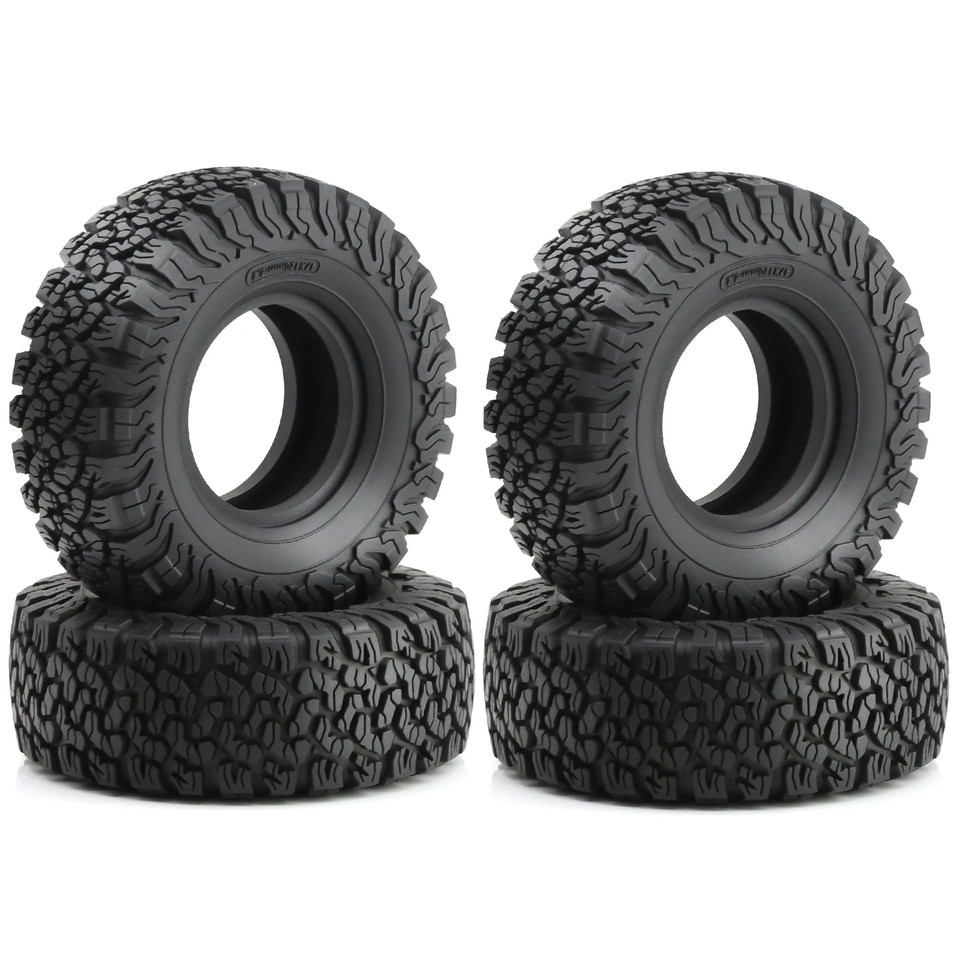 RCMYou Rc Llantas Y Neumáticos De 1.9 Pulgadas Para 1/10 RC Crawler Car SCX10 SCX10 II 90046 SCX10 III TRX6 TRX4 D90 Gen8 VS4-10 CFX MST, 4 Ruedas De Aluminio RC