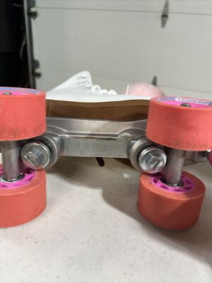 Patins à roulettes vintage Hi-top Chicago femmes 8 roues en uréthane rouge Pat #3.180.651