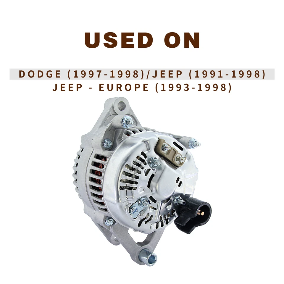 new Alternator For Jeep Cherokee Wrangler TJ Dodge Dakota 2.5L 4.0L 1991-1998 - Image 4 of 4