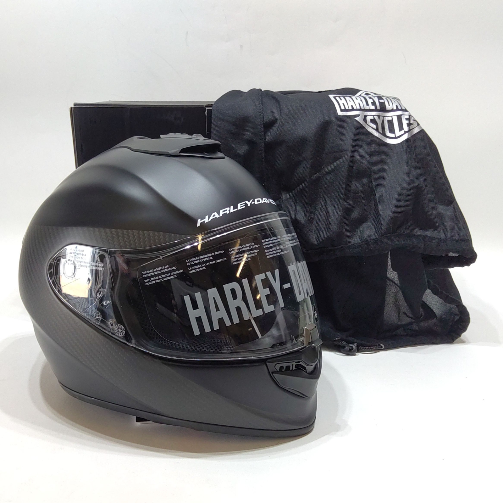 NEW Harley Brawler Carbon Fiber X09 Full Face Shield Helmet XSmall