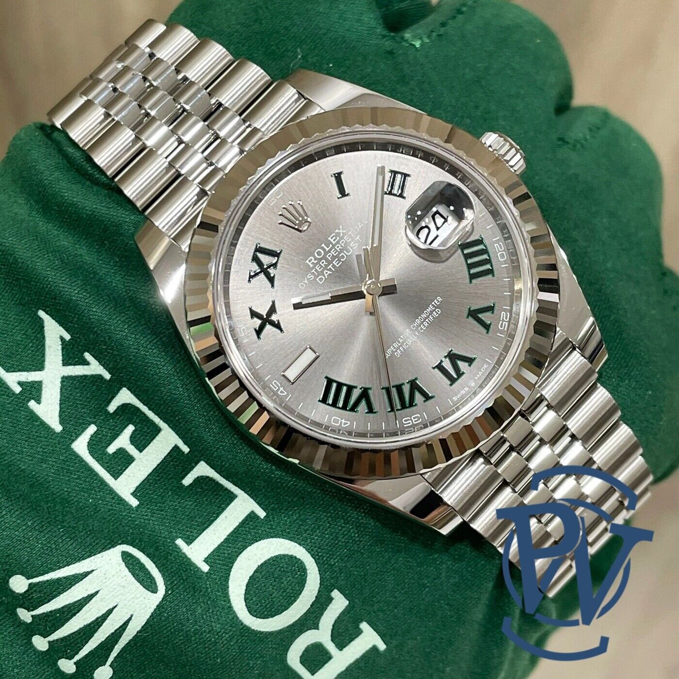 Rolex Datejust Wimbledon Slate Men's Roman Numerals Watch - for sale online | eBay