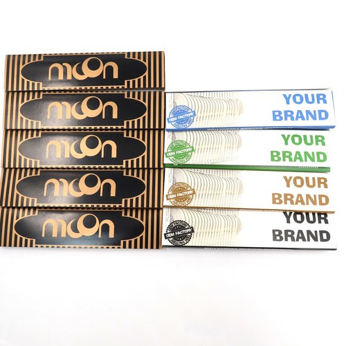 50 Booklets Moon Mix Flax Tobacco Rolling Papers 108*45mm & 5 Booklets OEM Paper - Picture 6 of 7